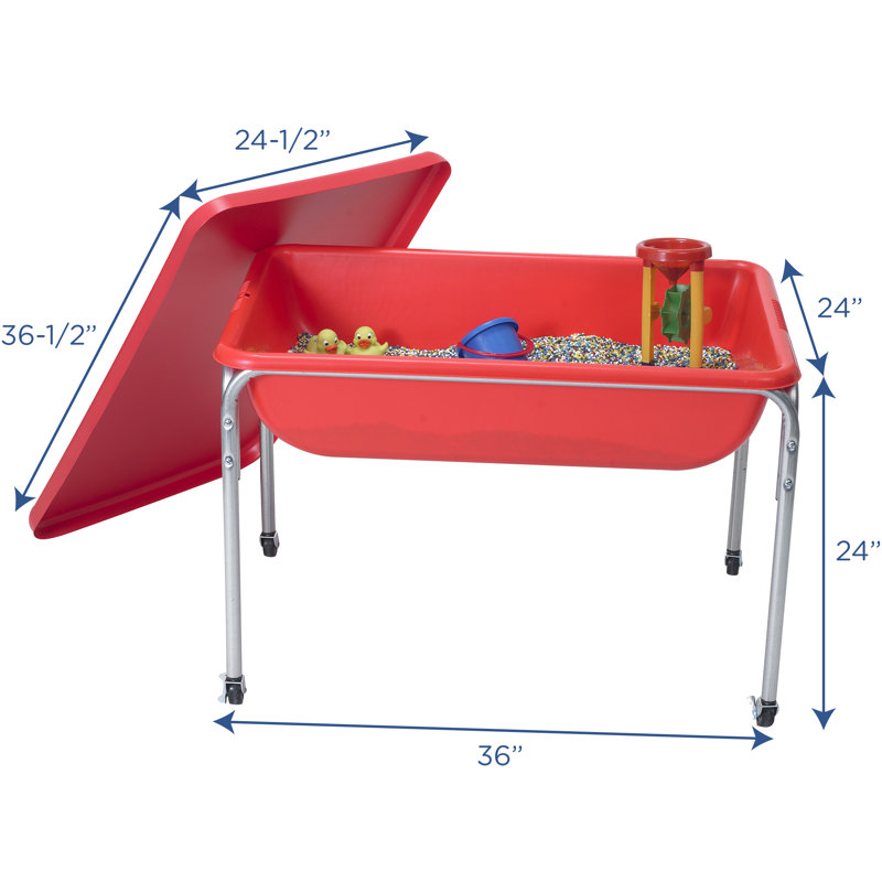 Angeles Children's Factory Sensory 24" x 24" Rectangular Red Sand and